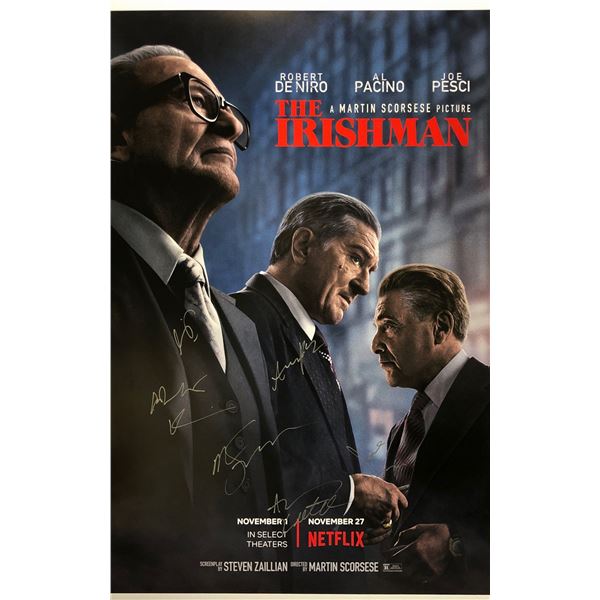 Irishman Poster Robert De Niro Al Pacino Autographed Signed