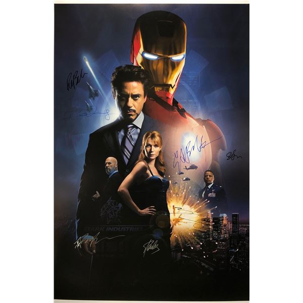 Iron Man Poster Robert Downey Jr. Stan Lee Autographed Signed