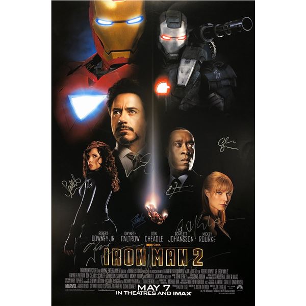 Iron Man 2 Poster Robert Downey Jr. Autographed Signed