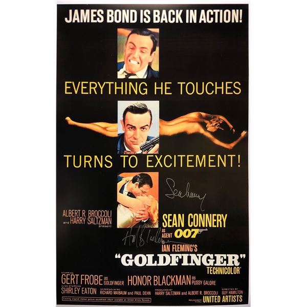 007 Goldfinger Poster Sean Connery Autographed Signed