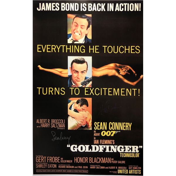 007 Goldfinger Poster Sean Connery Autographed Signed