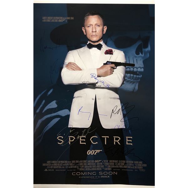 007 Spectre Poster Daniel Craig Autographed Signed