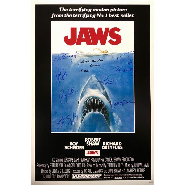 Jaws Poster Steven Spielberg John Williams Autographed Signed