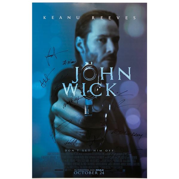 John Wick 1 Poster Keanu Reeves Autographed Signed