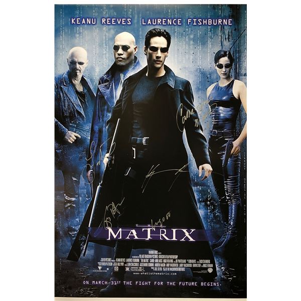 Matrix Keanu Reeves Poster Autographed Signed