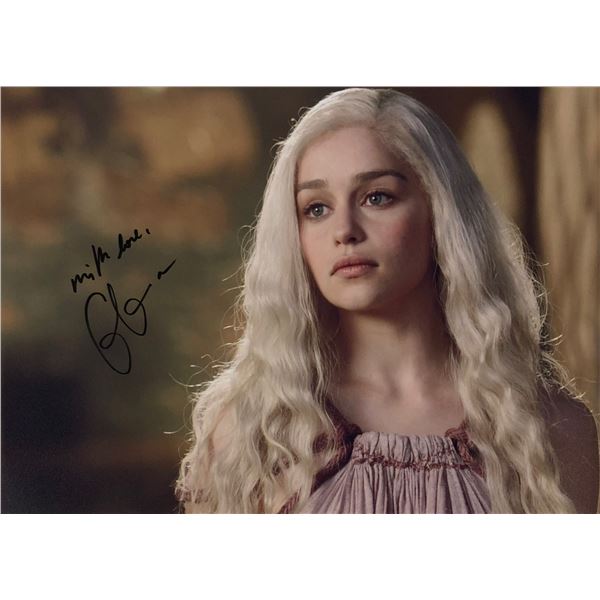 Game of Thrones Photo Emilia Clarke Autographed Signed