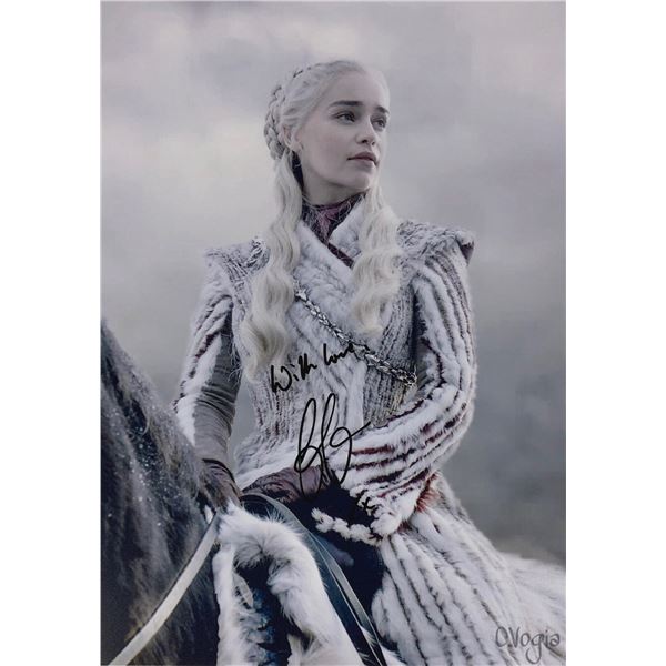 Game of Thrones Photo Emilia Clarke Autographed Signed