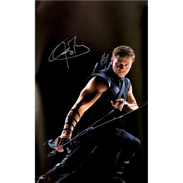 Jeremy Renner Autograph Avengers Hawkeye Poster