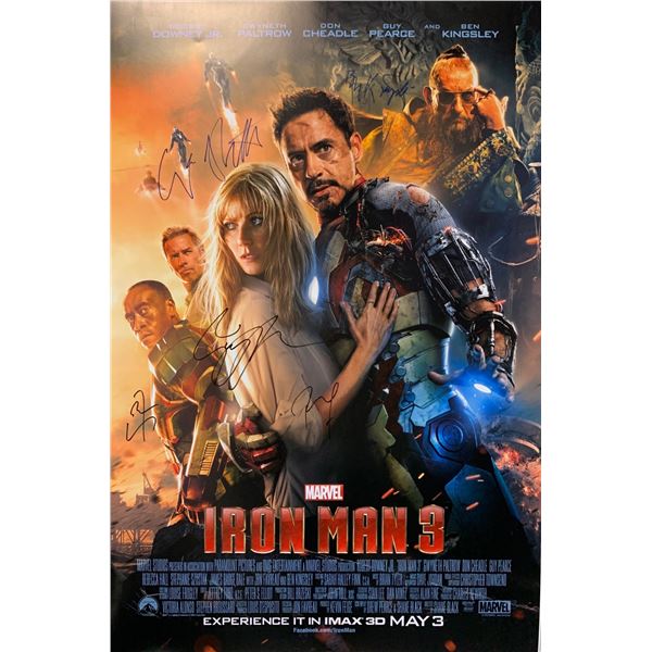 Autograph Iron Man 3 Robert Downey Jr Poster