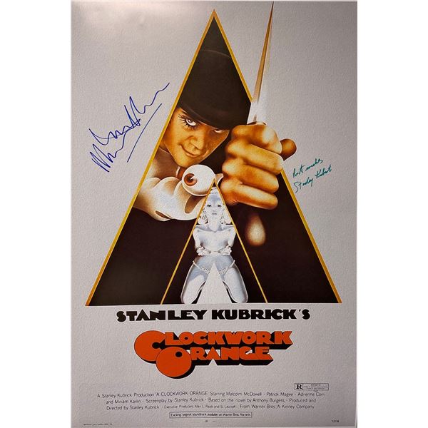 Autograph Clockwork Orange Stanley Kubrick Poster