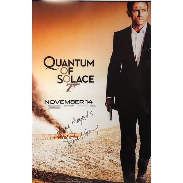 Daniel Craig Autograph James Bond 007 Quantum of Solace Poster