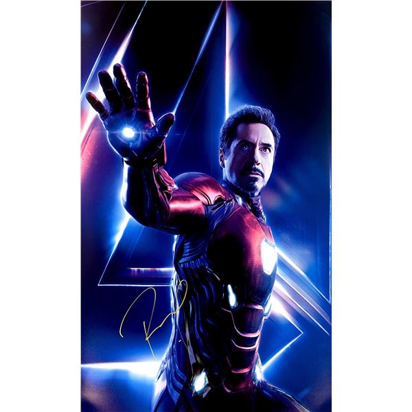 Robert Downey Jr Autograph Iron Man Poster