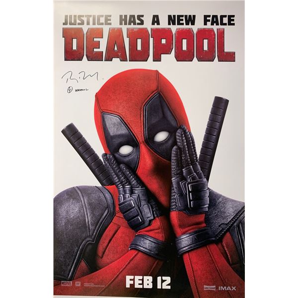 Ryan Reynolds Autograph Deadpool Poster