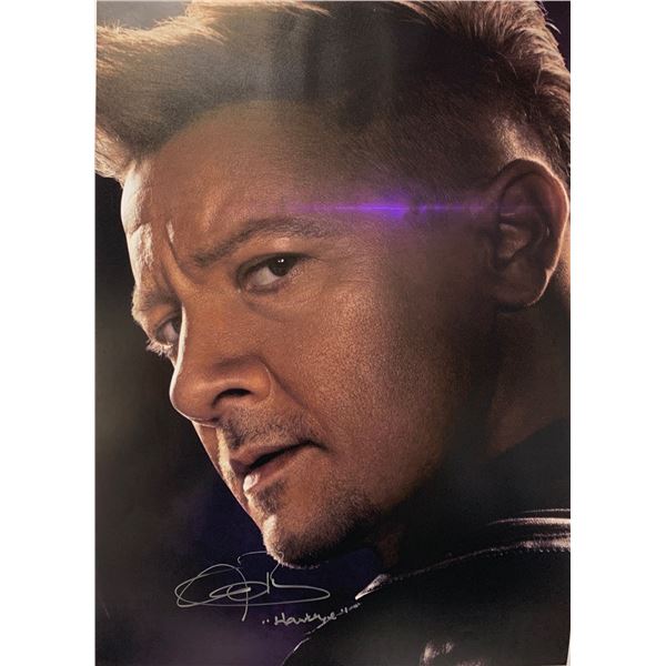 Autograph Avengers Endgame Jeremy Renner Poster