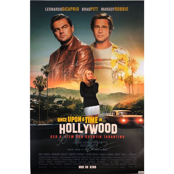 Brad Pitt Autograph Once Upon a Time in Hollywood Poster