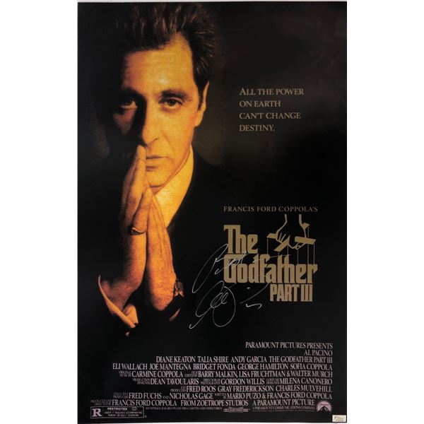 Al Pacino Autograph Godfather Part 3 Poster