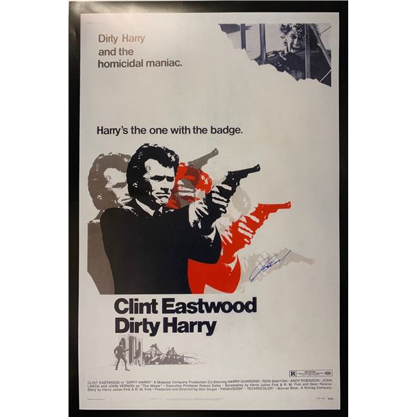 Autograph Dirty Harry Clint Eastwood Poster