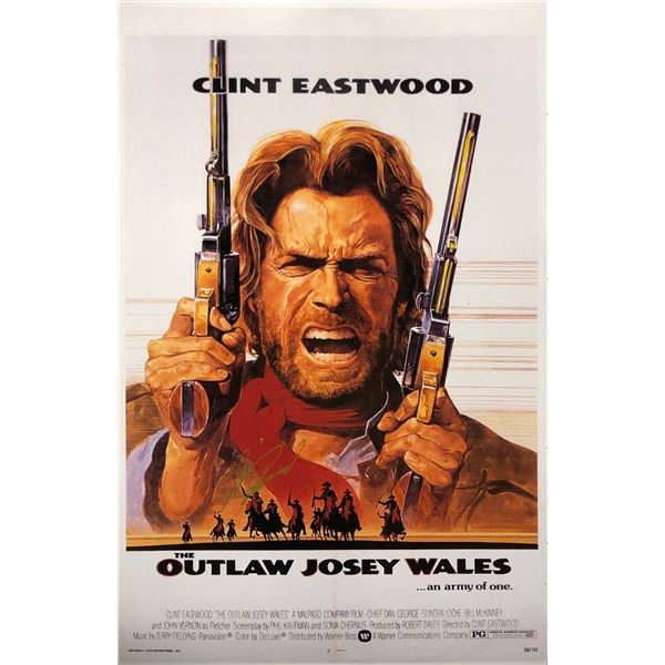 Outlaw Josey Wales Poster Clint Eastwood Autographed Autograph