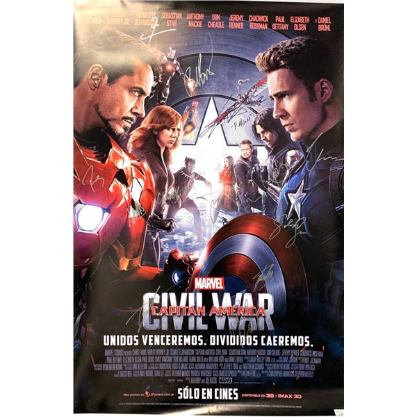 Autographed Captain America Civil War Poster