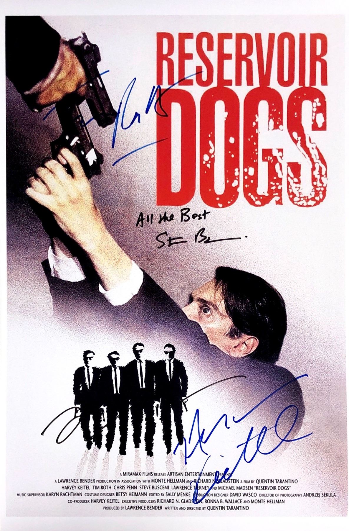 Tim Roth Harvey Keitel Autograph Signed Reservoir Dogs Poster
