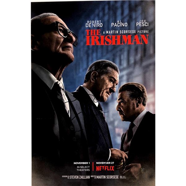 Robert De Niro Autograph Signed Irishman Poster