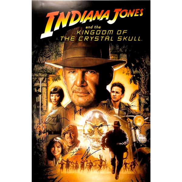 Autograph Signed Indiana Jones Crystal Skull Poster