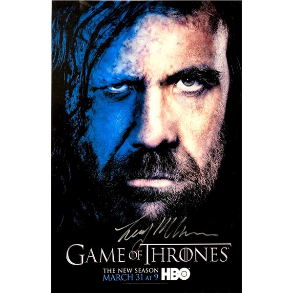Autograph Signed Rory McCann Game of Thrones Poster