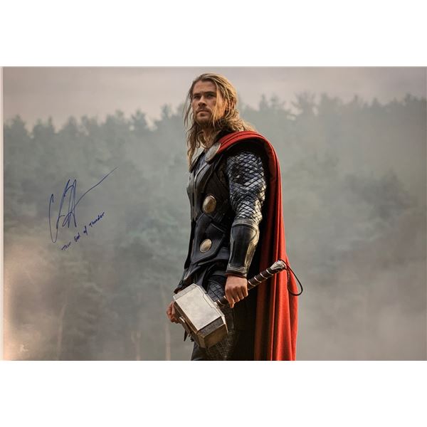 Chris Hemsworth Autograph Signed Thor Poster