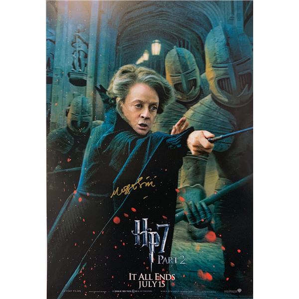 Maggie Smith Autograph Signed Harry Potter Poster