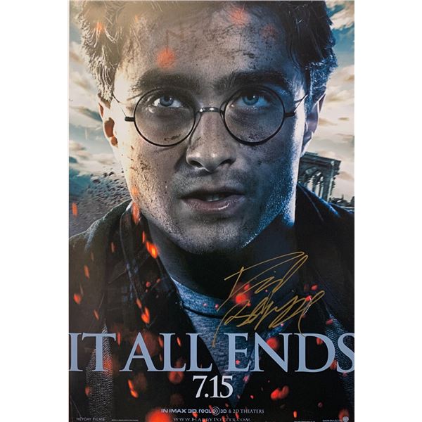 Daniel Radcliffe Autograph Signed Harry Potter Poster