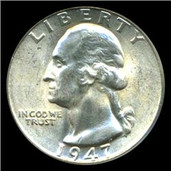 1947D Washington 25c Quarter Coin Graded PCGS MS65 (COI-5306)