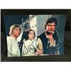 Image 1 : HARRISON FROD, CARRIE FISHER, MARK HAMILL SIGNED STAR WARS 8 X 10 (RA COA)