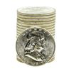 Image 1 : Roll of (20) Brilliant Uncirculated 1957 Franklin Half Dollar Coins