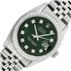Image 1 : Rolex Stainless Steel Men's Green Diamond Datejust Wristwatch