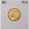 Image 1 : 1913 $5 Indian Head Half Eagle Gold Coin