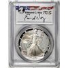1989-S $1 Proof American Silver Eagle Coin PCGS PR69DCAM Edmund Moy Signature