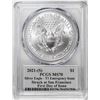 Image 2 : 2021-(S) Ty. 1 $1 American Silver Eagle Coin PCGS MS70 Cleveland Signature FDOI