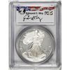 2005-W $1 Proof American Silver Eagle Coin PCGS PR69DCAM Edmund Moy Signature