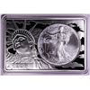 Image 1 : 1996 $1 American Silver Eagle Coin & 2oz Silver Bar Set