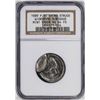 Image 1 : 1989-P Jefferson Nickel Mint ERROR Broad Struck With Obverse Brockage NGC MS64FS