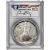 1992-S $1 Proof American Silver Eagle Coin PCGS PR69DCAM Edmund Moy Signature