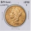 1898-S $20 Liberty Head Double Eagle Gold Coin
