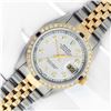 Image 2 : Rolex Men's Two Tone Silver Diamond & Sapphire Datejust Wristwatch