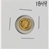 Image 1 : 1849 Type 1 $1 Liberty Head Gold Dollar Coin