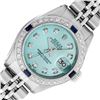 Rolex Ladies Stainless Steel Ice Blue Diamond Datejust Wristwatch
