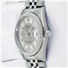 Image 8 : Rolex Men's Stainless Steel Tuxedo Index Datejust Wristwatch