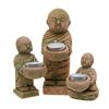 Image 1 : Sandstone 3 Monks Candle Holder (CLB-483)