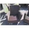Image 2 : Woven Furniture Set: Sofa 77"x24"x34"H w/ 2 Chairs 36"x24"x34"H & Table 42"L