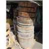 Image 2 : Qty Approx. 6 Wooden Barrel Halves w/ Metal Bindings