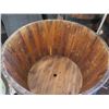 Image 2 : Qty 4 Wooden Barrel Halves w/ Metal Bindings